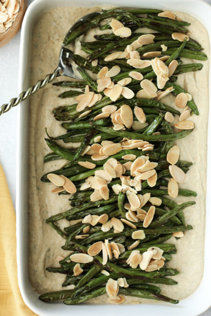 An up-close picture of the green beans