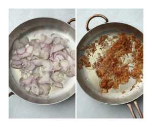 The shallots have been fried until golden brown.