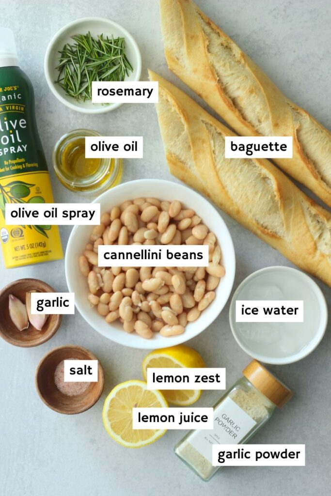 All of the ingredients needed to make this appetizer.