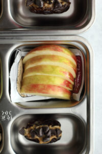 The nut butter packets and apple slices have been added to the Bento boxes.