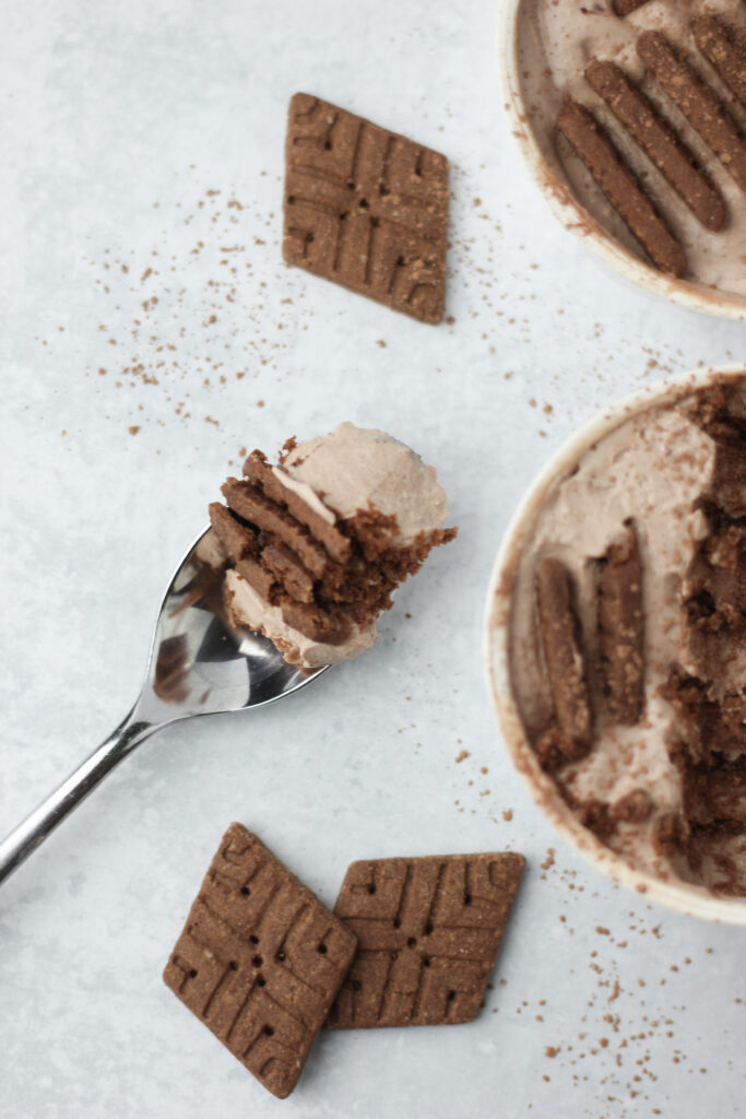 A spoonful of Japanese cheesecake.