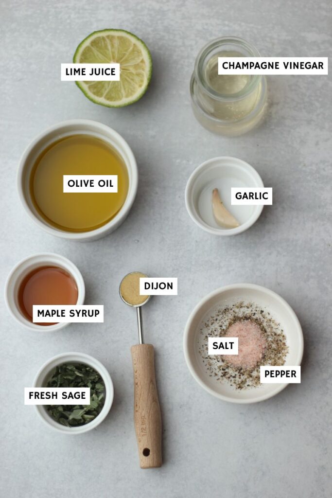 All of the ingredients needed to make this dressing.