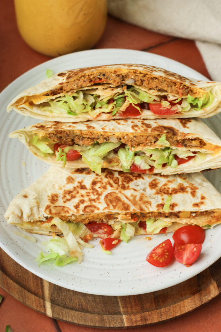 Vegan Crunchwrap Supreme (Healthy Taco Bell Copycat Recipe)