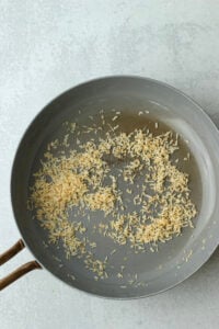 The coconut has been toasted in a small pan.